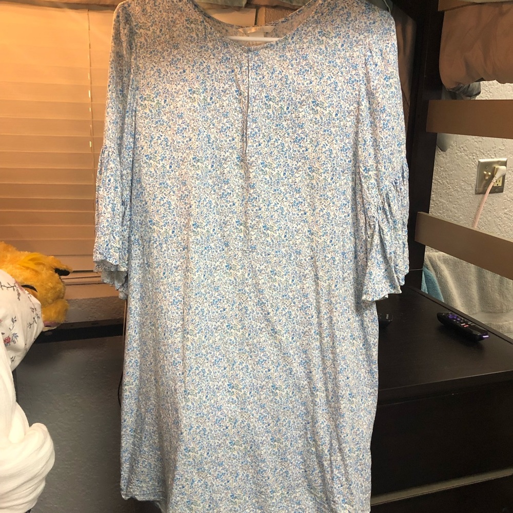 Blue floral dress